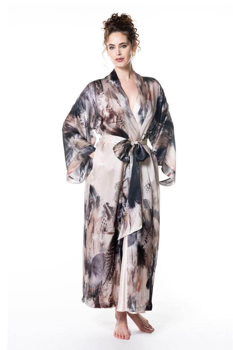 Sanctuary Long Robe - Christine Silk Lingerie & Loungewear