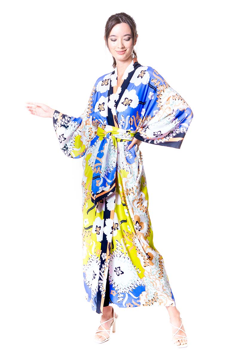 Saint Tropez Long Robe - Christine Silk Lingerie & Loungewear