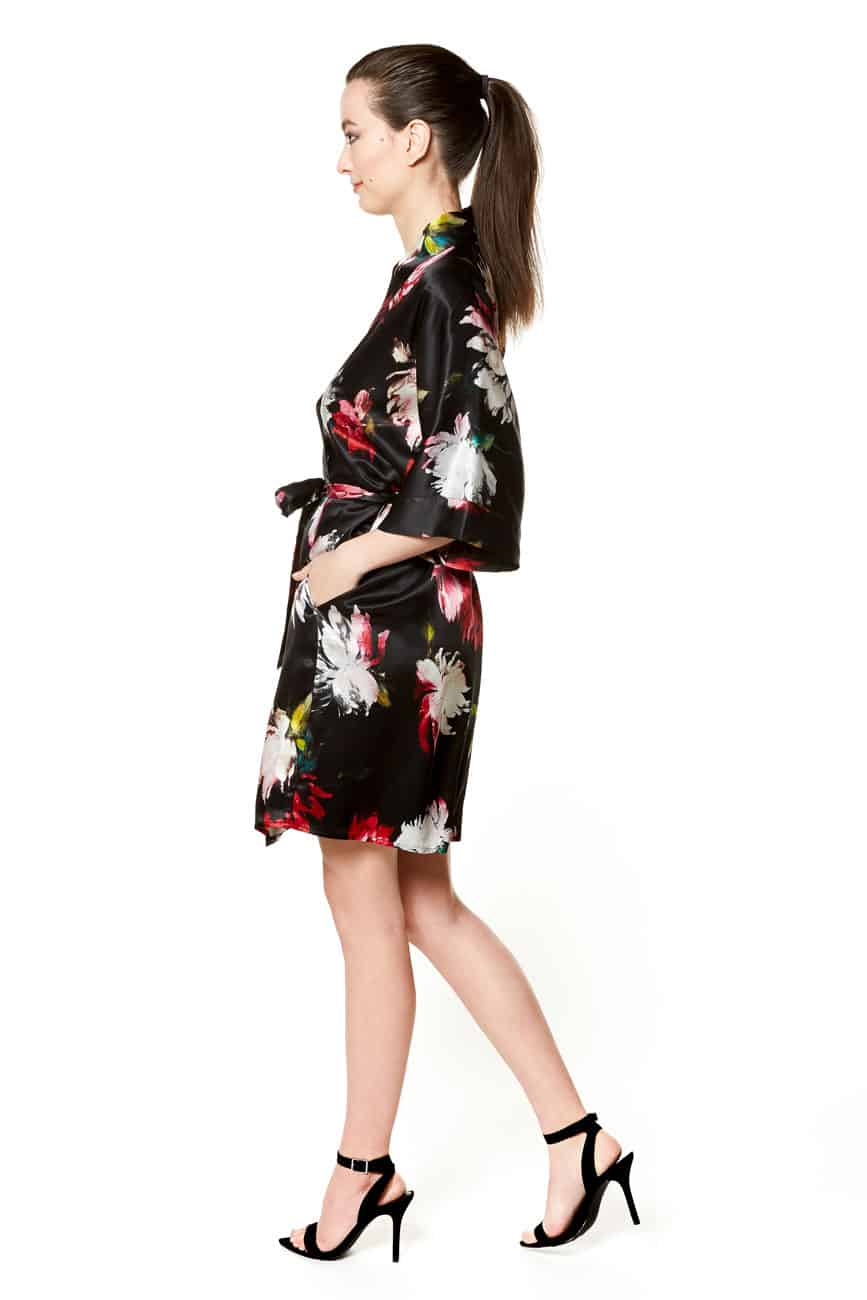 Valentina Short Robe - Christine Silk Lingerie & Loungewear