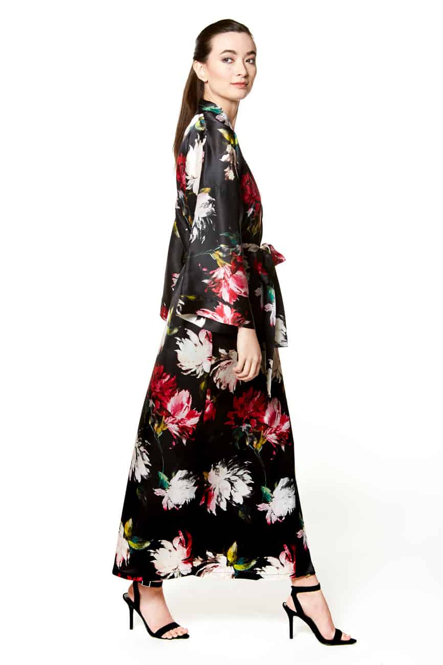 Valentina Long Robe - Christine Silk Lingerie & Loungewear