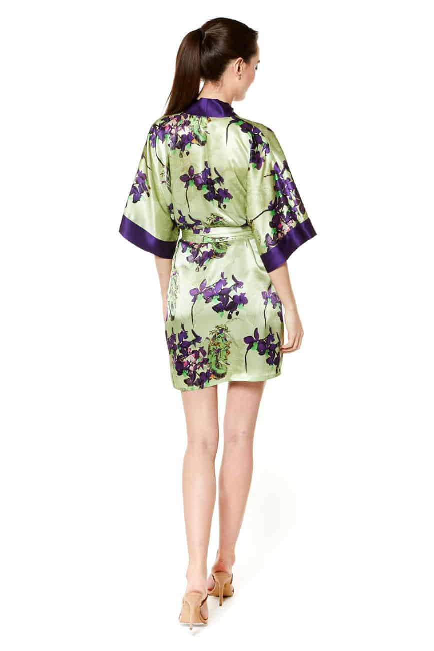 Pagoda Short Robe - Christine Silk Lingerie & Loungewear