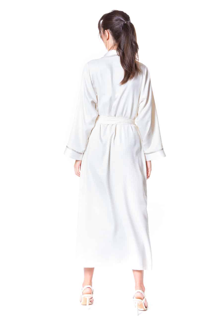 Silk Waffle Long Robe - Christine Silk Lingerie & Loungewear