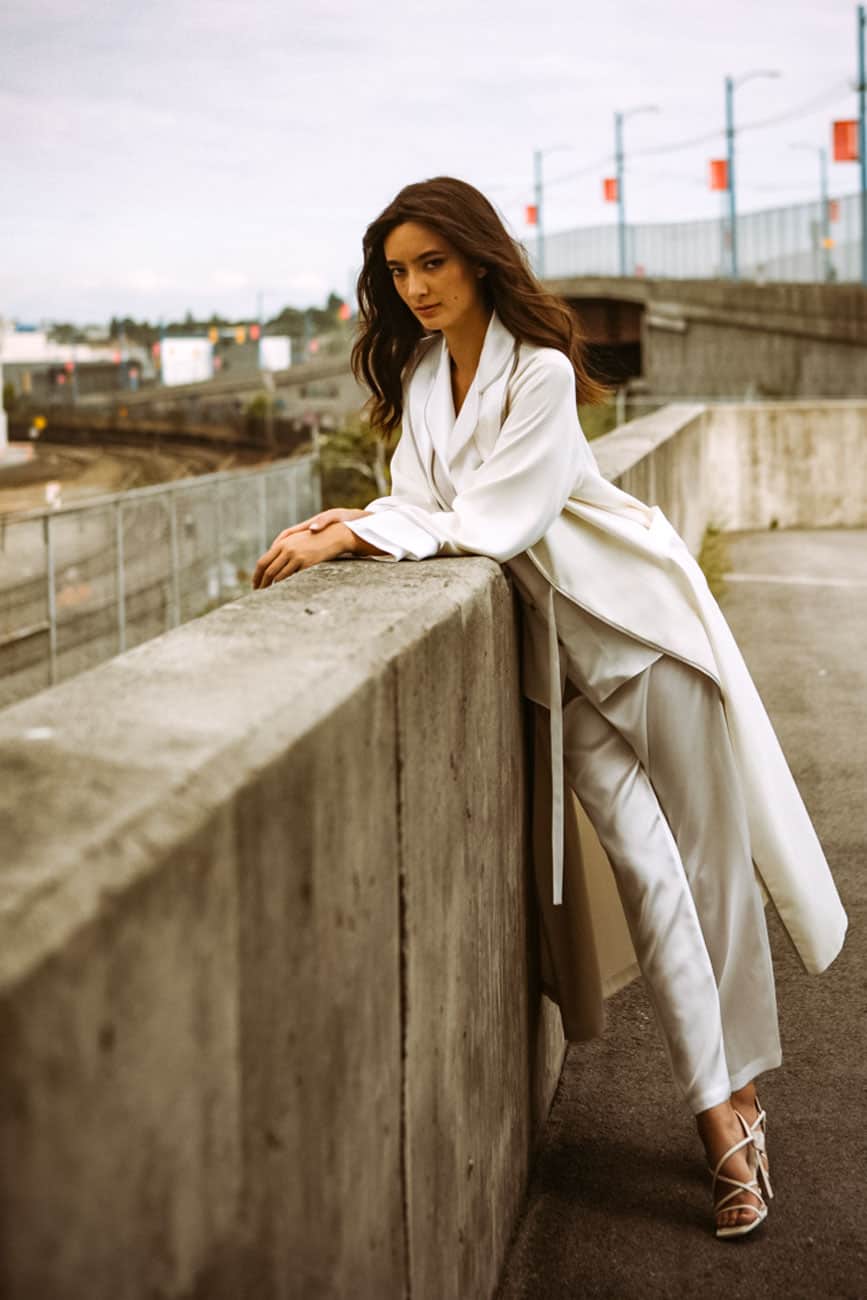 Silk Waffle Long Robe - Christine Silk Lingerie & Loungewear