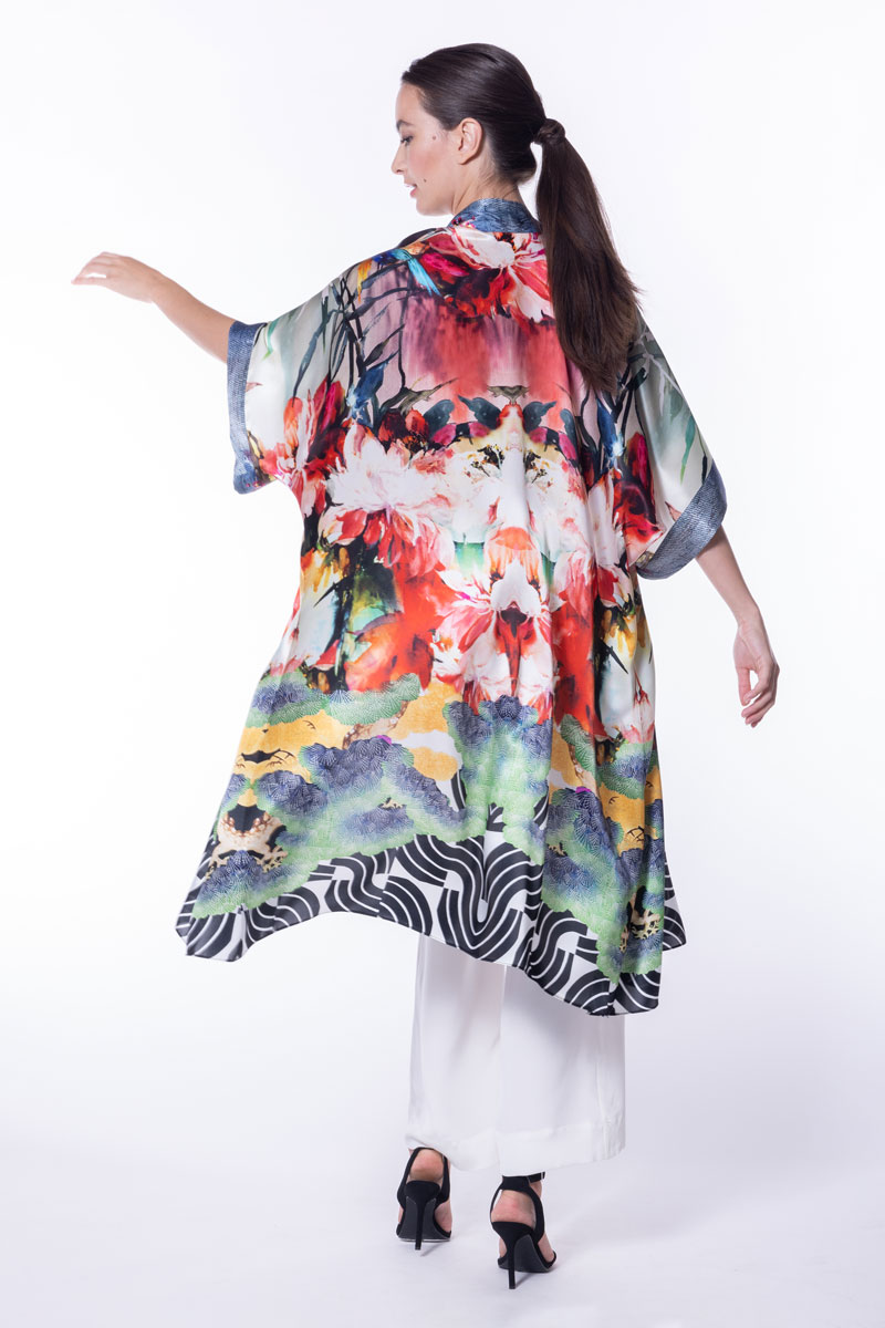 Sakura Kimono - Christine Silk Lingerie & Loungewear