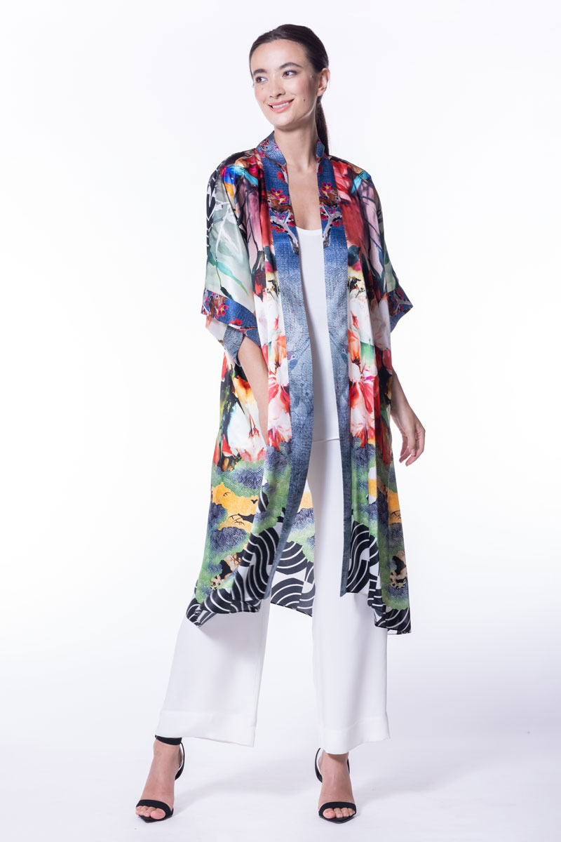Sakura Kimono - Christine Silk Lingerie & Loungewear
