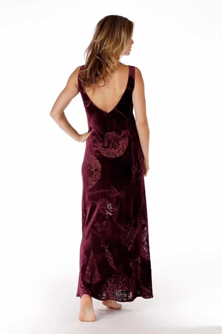 Faberge Velvet Gown - Christine Silk Lingerie & Loungewear