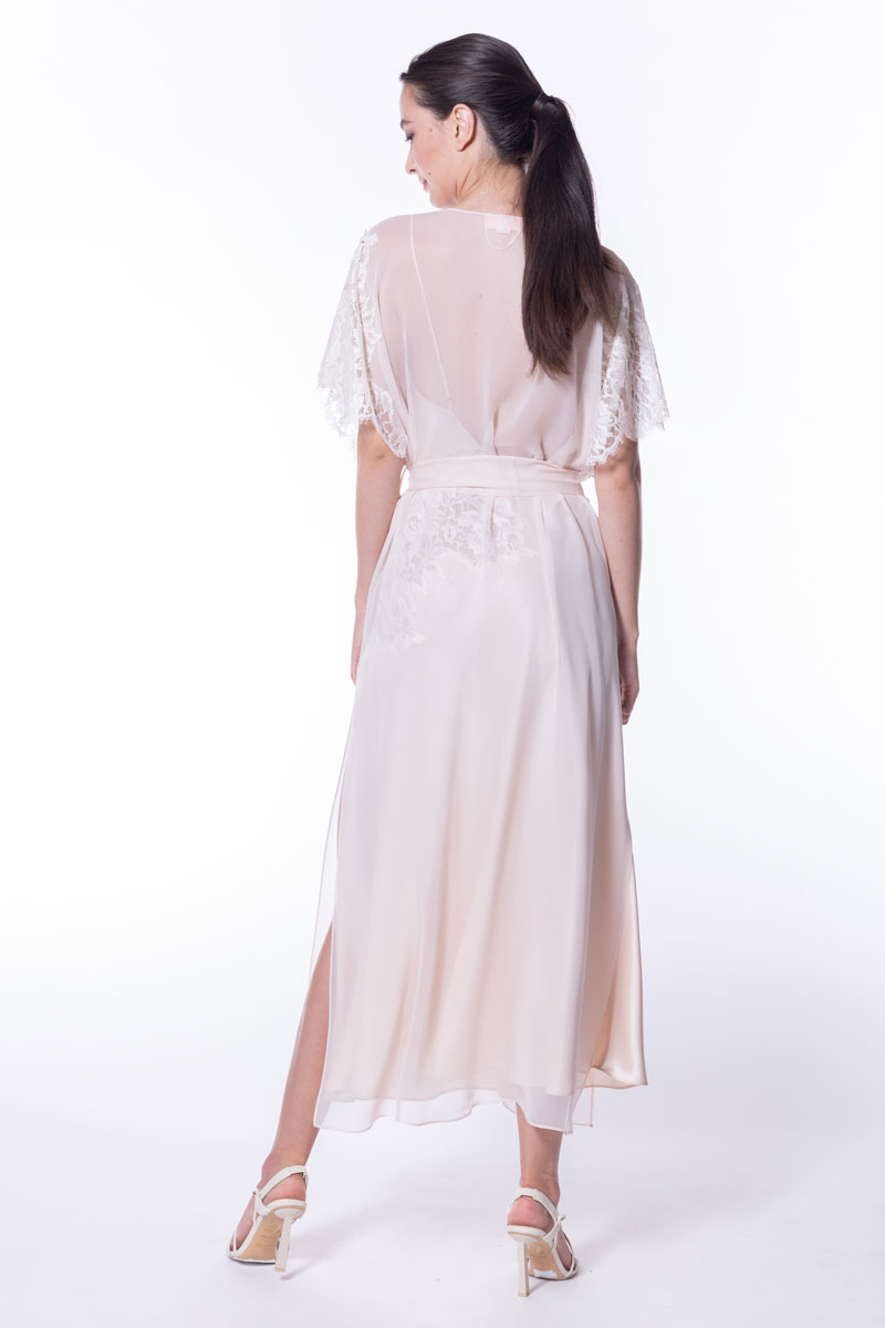 Venus Chiffon Long Wrap - Christine Silk Lingerie & Loungewear