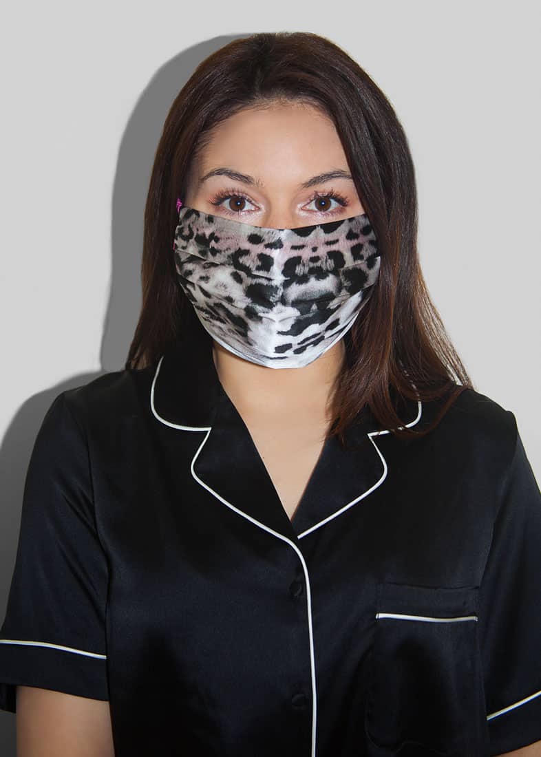 Femme Fatale Protective Reversible Silk Mask - Christine Silk Lingerie & Loungewear