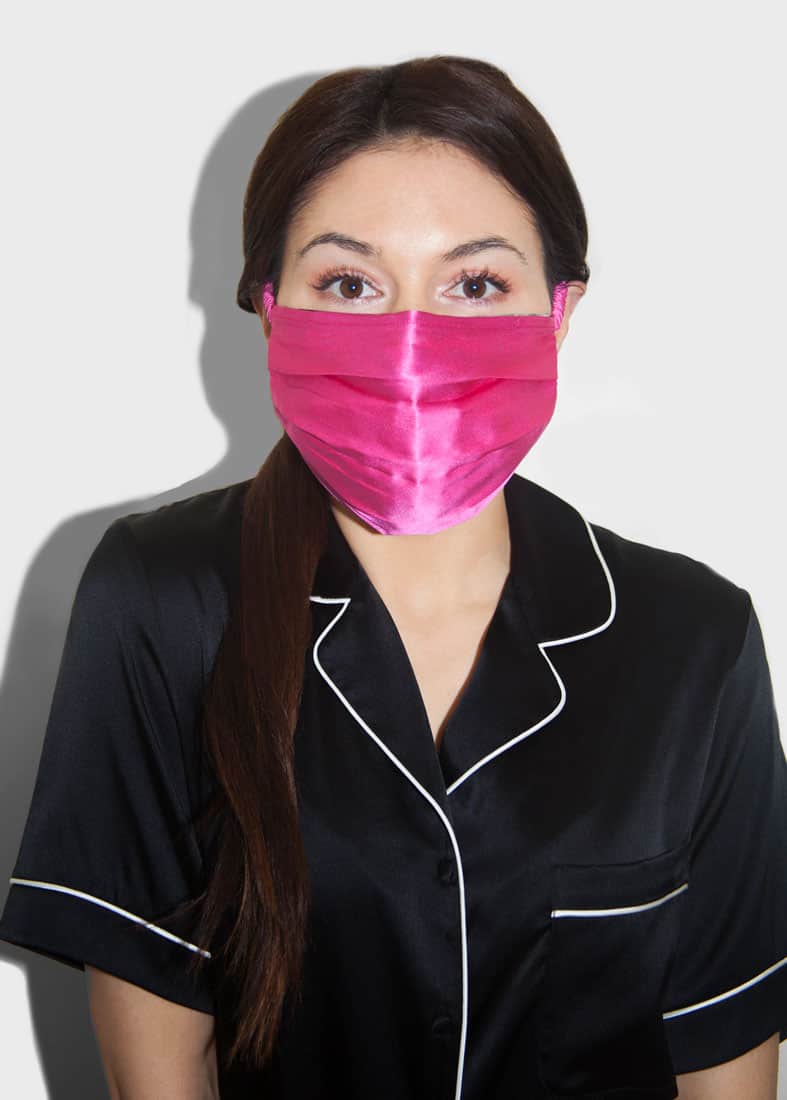 Femme Fatale Protective Reversible Silk Mask - Christine Silk Lingerie & Loungewear