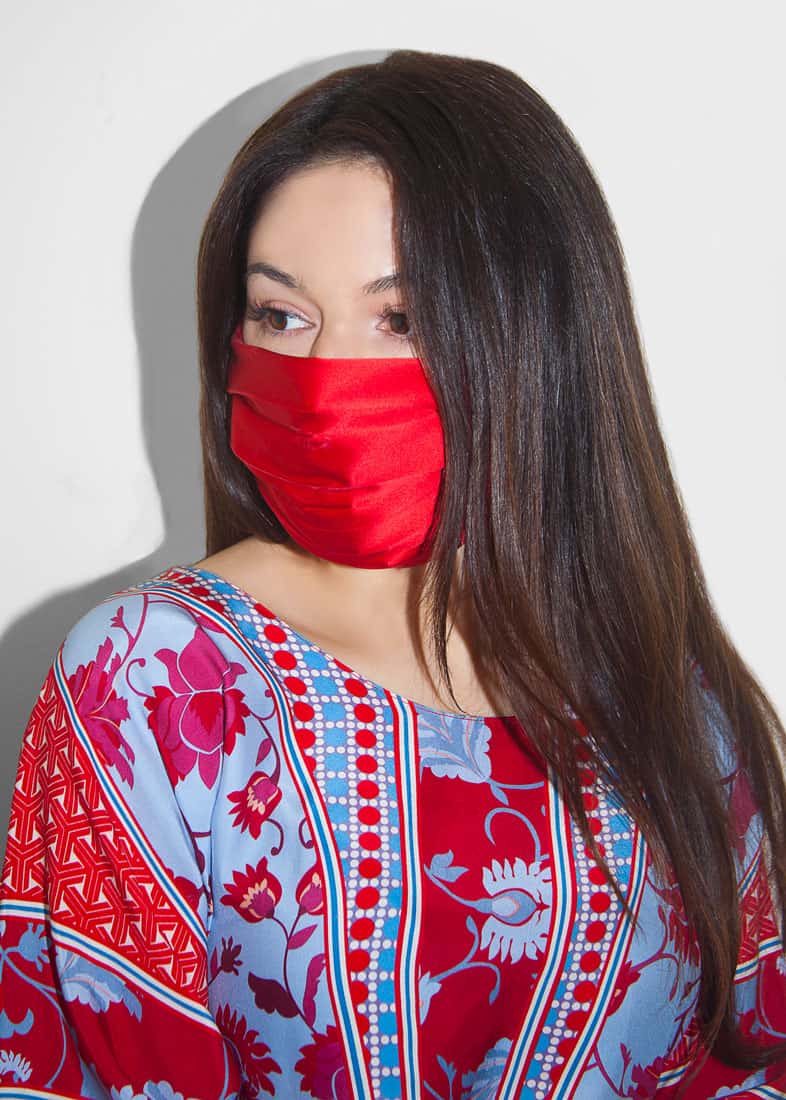 Origami Protective Reversible Silk Mask - Christine Silk Lingerie & Loungewear