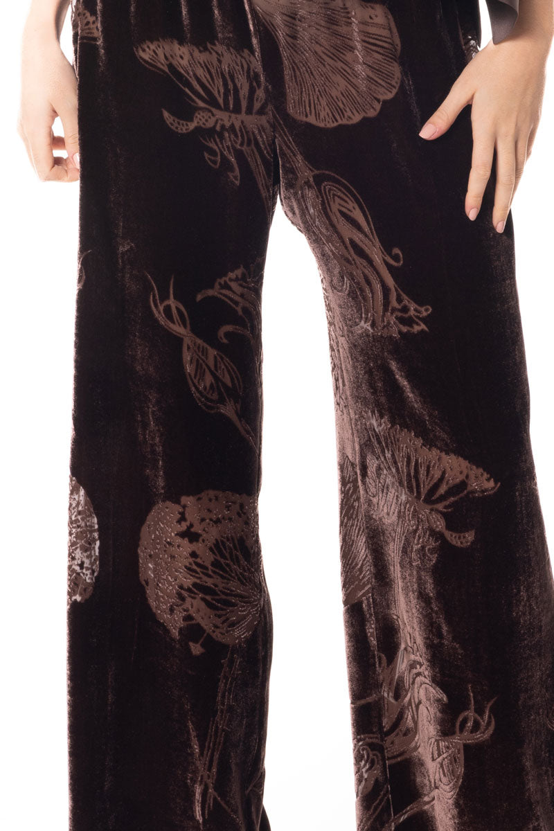 Chocolate Fabergé Velvet Lounge Pant