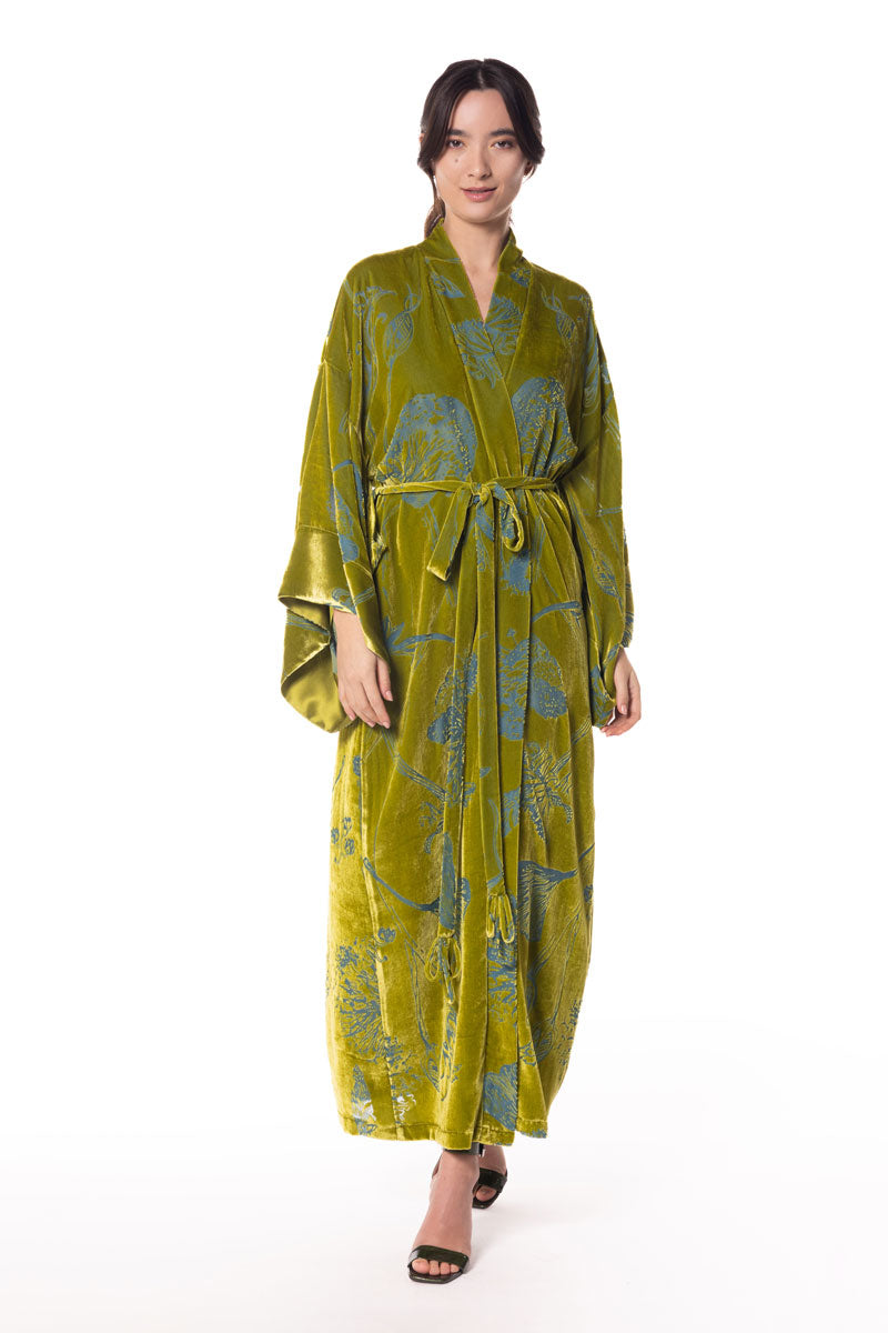 Moss Fabergé Velvet Long Robe