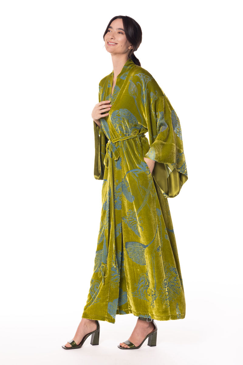 Moss Fabergé Velvet Long Robe