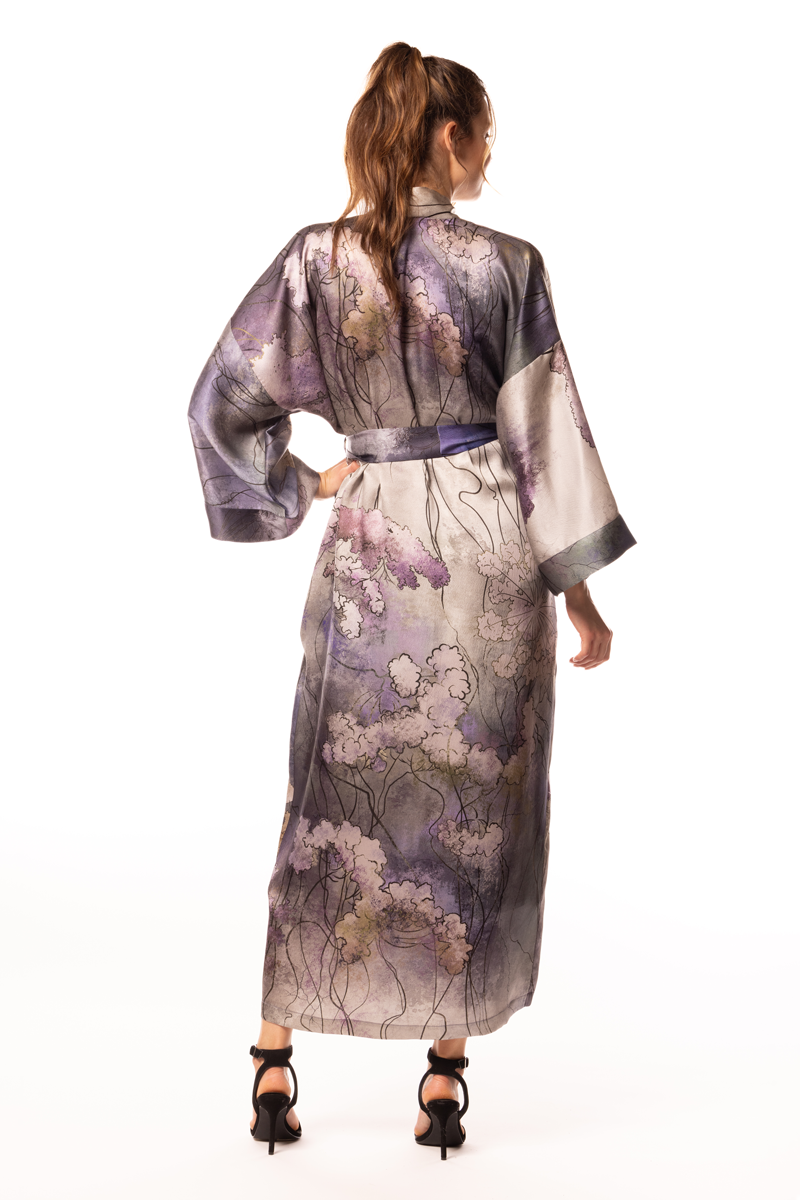 Mirage Print Long Robe