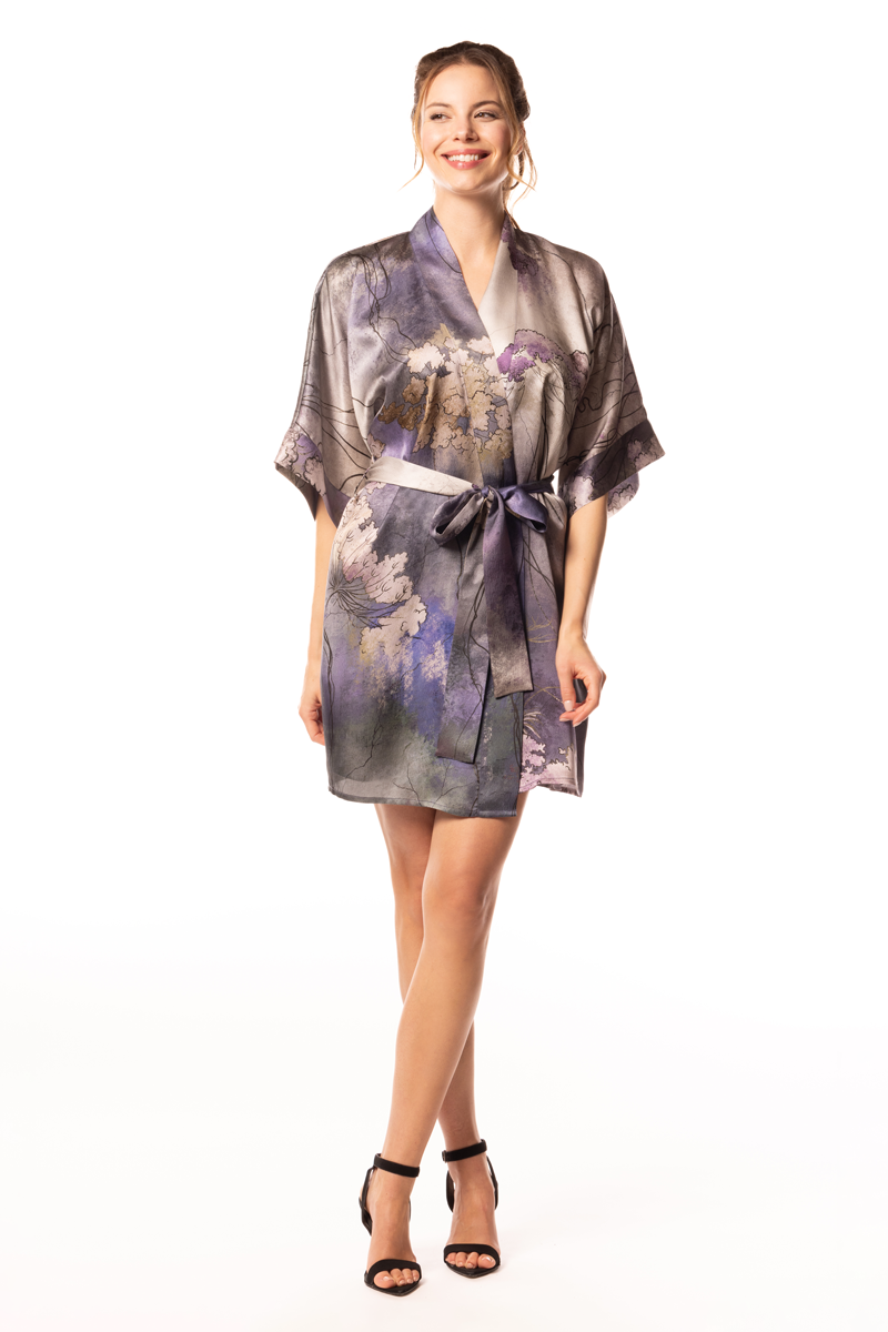 Mirage Print Short Robe