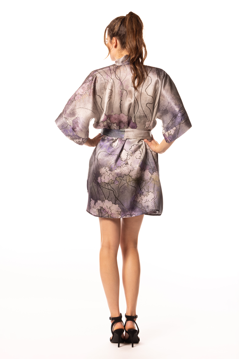 Mirage Print Short Robe