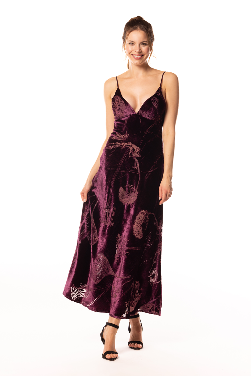 Black Cherry Fabergé Velvet Gown