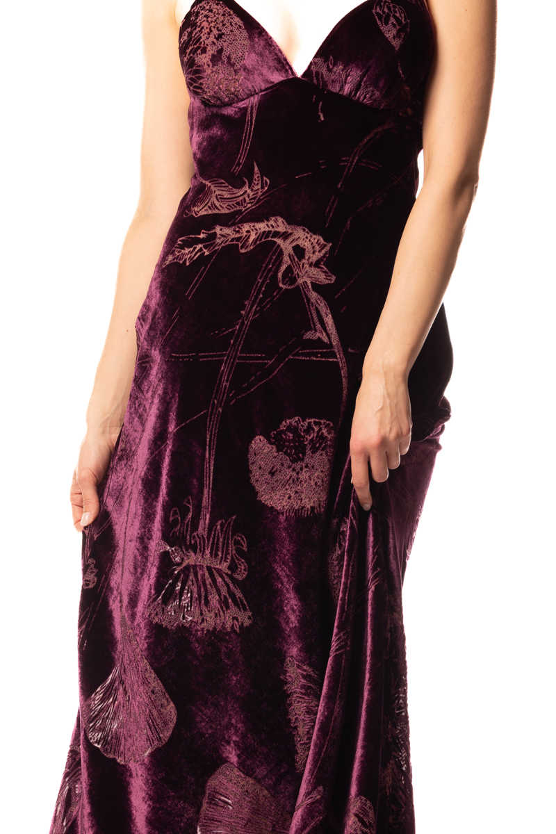 Black Cherry Fabergé Velvet Gown