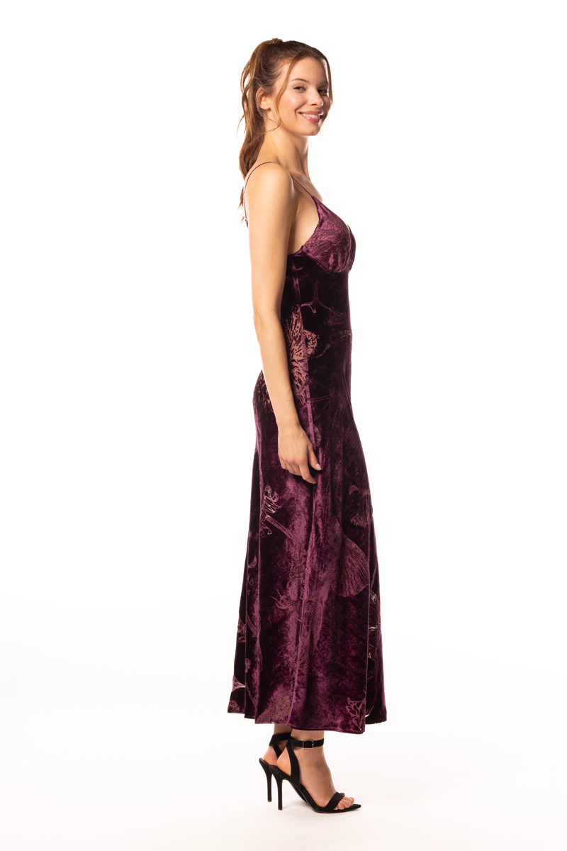 Black Cherry Fabergé Velvet Gown