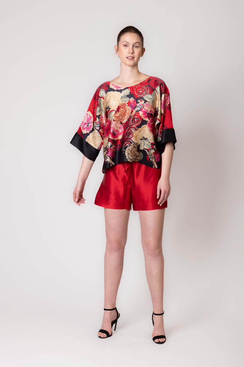 Crimson Moon Lounge Top & Short Set