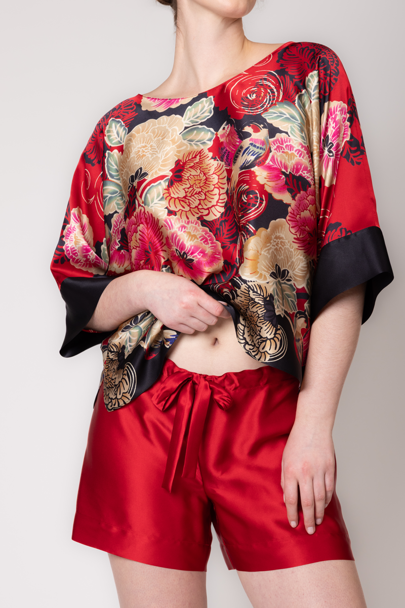 Crimson Moon Lounge Top & Short Set