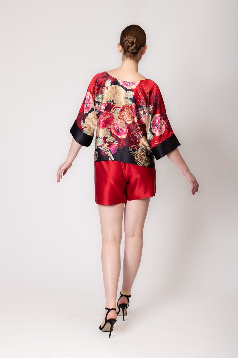 Crimson Moon Lounge Top & Short Set