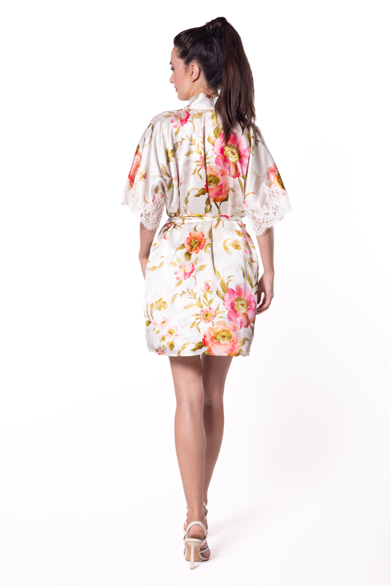 Gazebo Print Short Robe